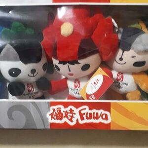 Beijing 2008 Olympics Official Mascots Soft Toys Plush Complete Set Of 5 NEW